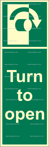 Turn to Open Clockwise Sign (2.063.3)