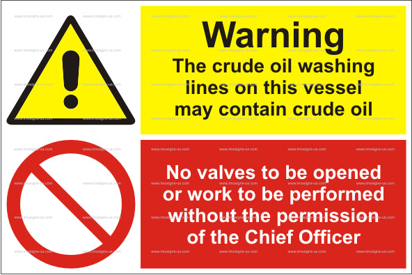 Warning The Crude Oil Washing Sign (15.031)