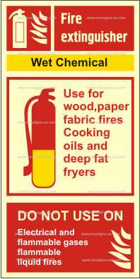 Wet Chemical Fire Extinguisher Sign (3.081.16)