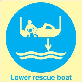 Lower Rescue Boat To Water Symbol (1.006)