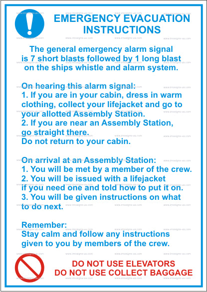 4.013.18 Emergency evacuation instructions