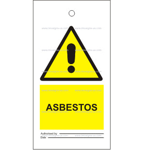 7.003 Tie tag, Asbestos