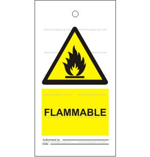 7.010 Tie tag, Flammable