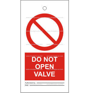 7.014 Tie tag, Do not Open Valve