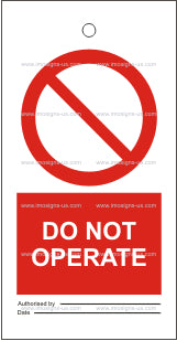 7.035 Tie tag, Do not operate