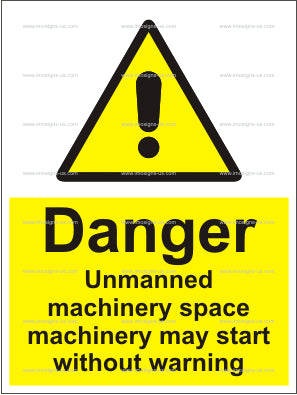 6.011.3 Danger Unmanned machinery space