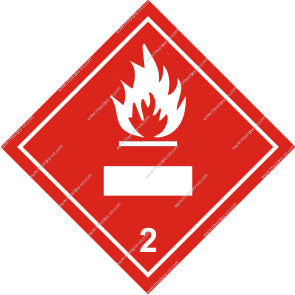 8.036 Class 2.1, Flammable gas - White