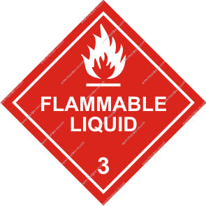 8.041 Class 3, Flammable liquid - White