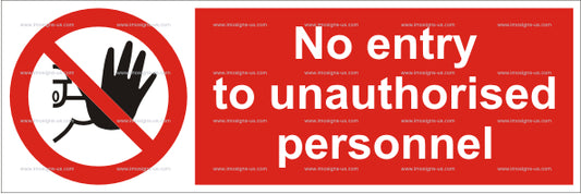 5.005.4 No entry to unauthorised personnel