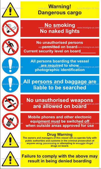 15.014 Access Notice. Gangway notice