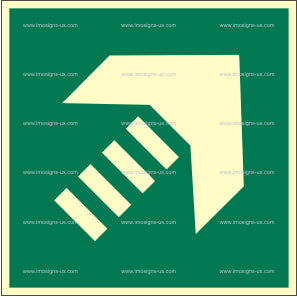 Diagonal arrow - secondary escape route