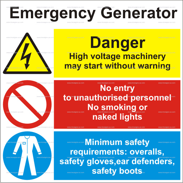 Emergency Generator Sign (15.001)