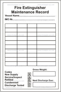 3.081.11 Fire extinguisher maintenance record
