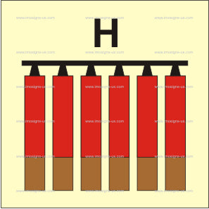 Fixed Gas Other Than CO2 or N Fire Extinguishing Battery Symbol (3.154)