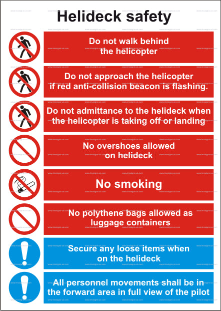 15.051 Helideck Safety Card