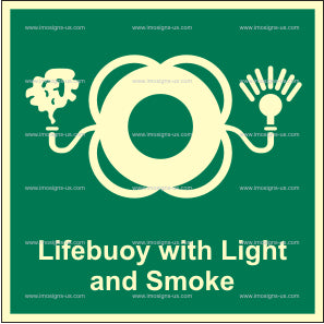 Lifebuoy With Light And Smoke