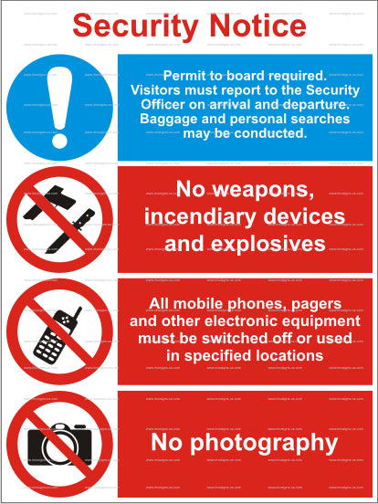 15.018 Security Notice Permit to board required